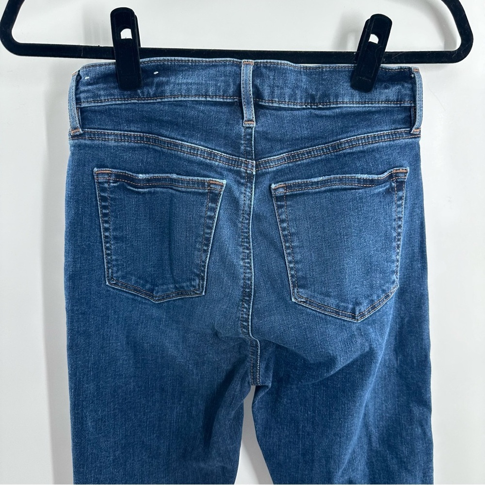 Loft High Rise Skinny Dark Wash Button Fly Jeans - Picture 7 of 10